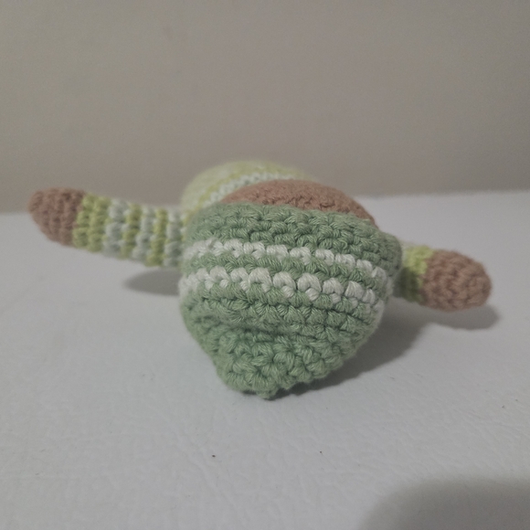 Pebble Pixie Rattle Green Plush Toy - Picture 5 of 7